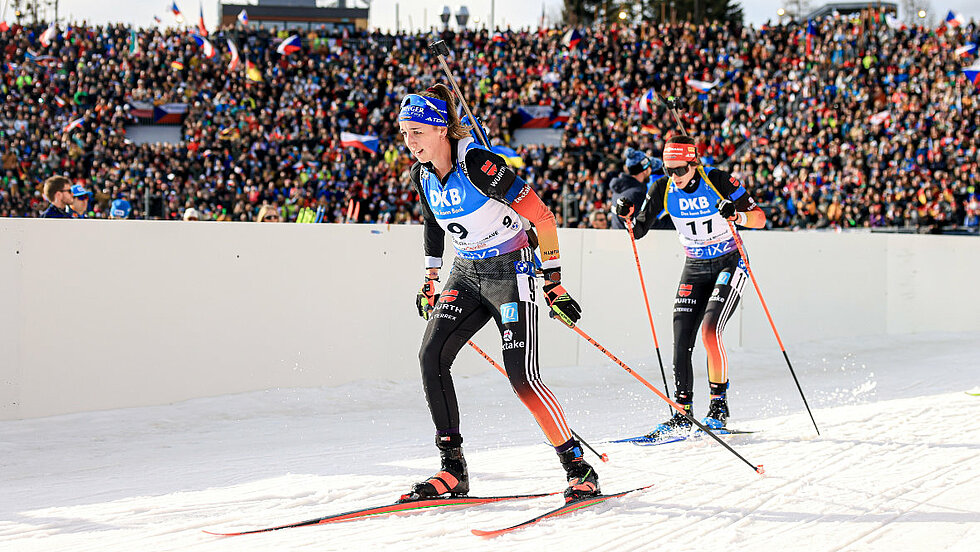 Biathletin Franziska Preuß beim Rennen