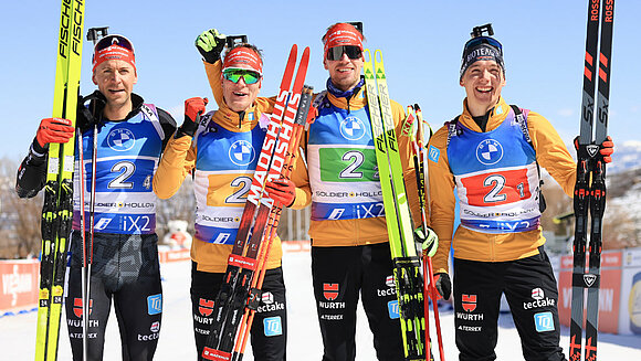 Gruppenbild des DSV Biathlon-Teams