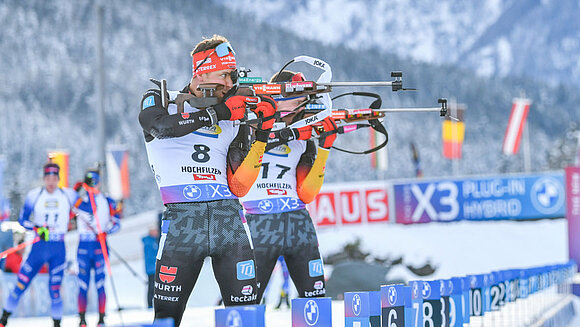 2 DSV Biathleten beim Schießen