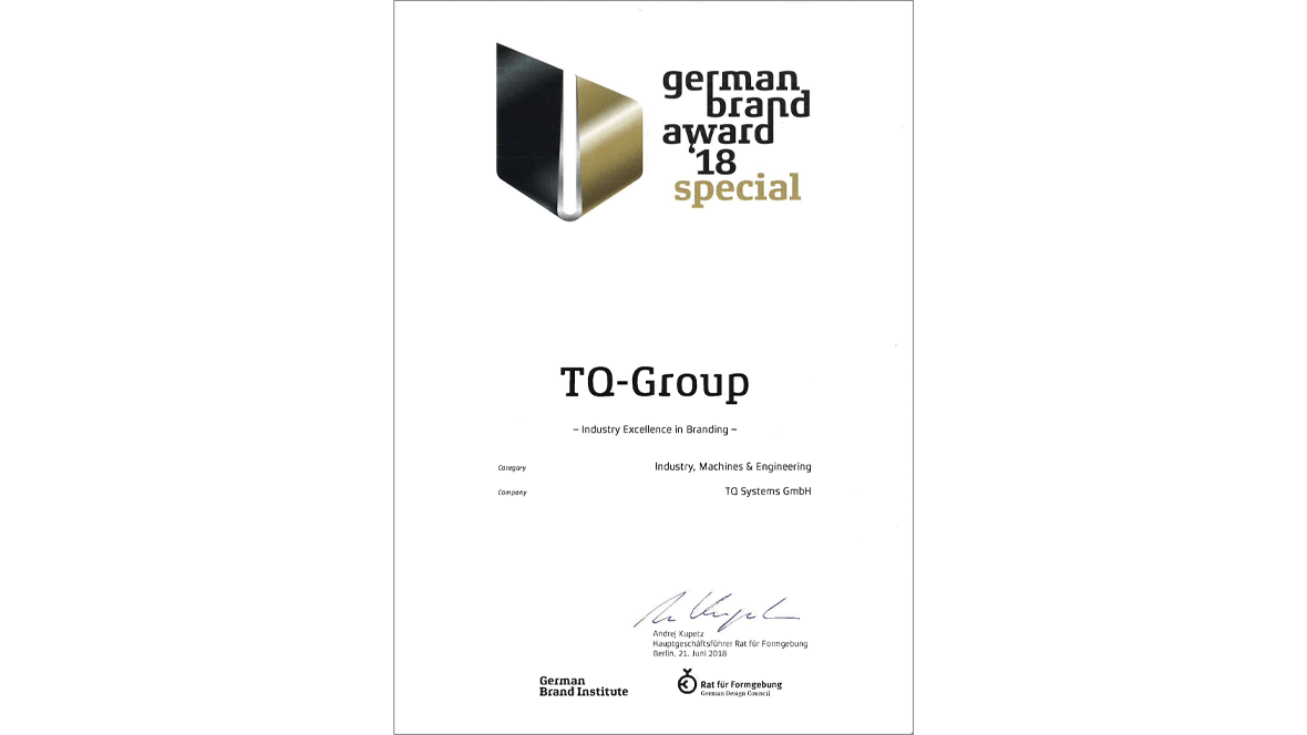 Urkunde German Brand Award Urkunde German Brand Award