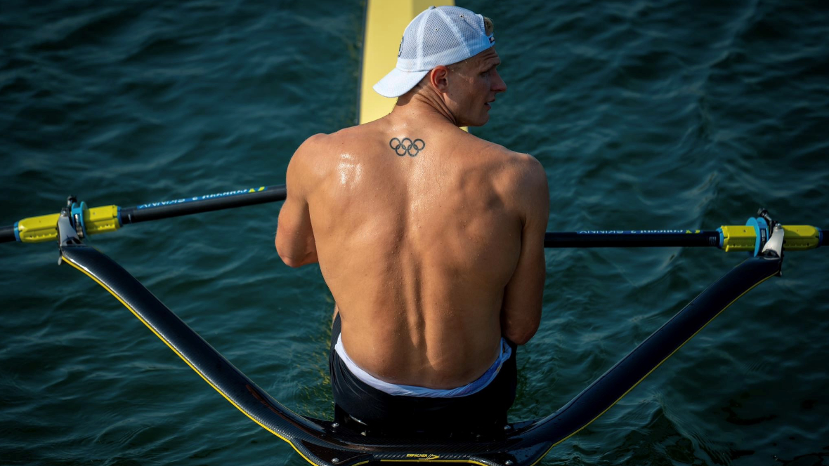 Rückenansicht von Oliver Zeidler