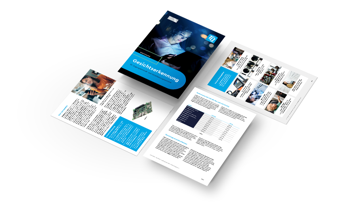 Vier Seiten des aufgefächerten Whitepapers Face KI