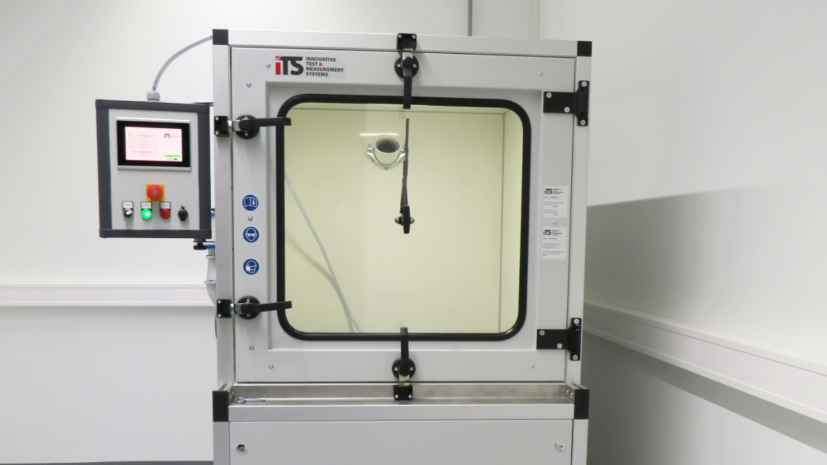 View of the dust chamber in the TQ Product Compliance Center