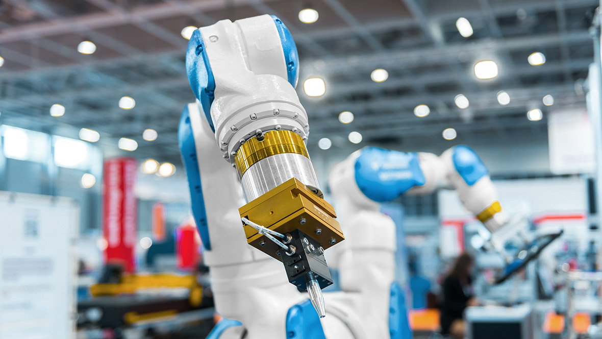 Detailansicht Roboterarm in der Produktion