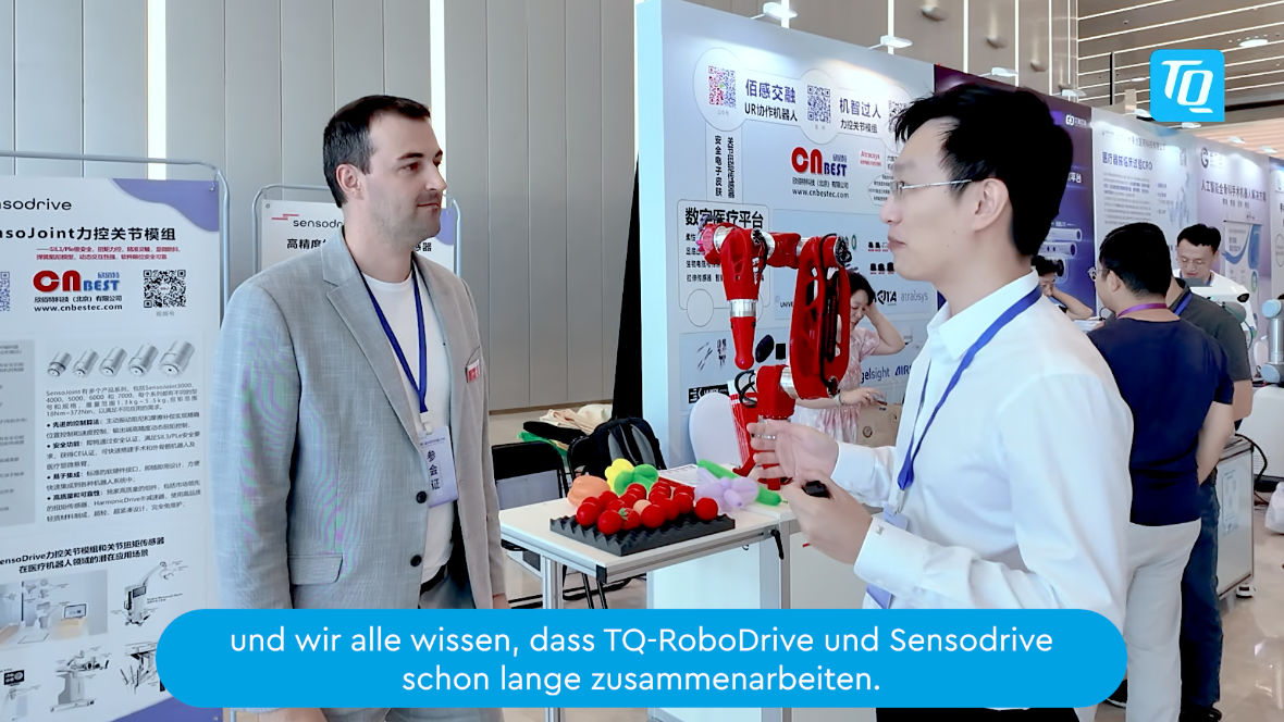 Joey Zhu von TQ im Interview mit Marek Polak von Sensodrive